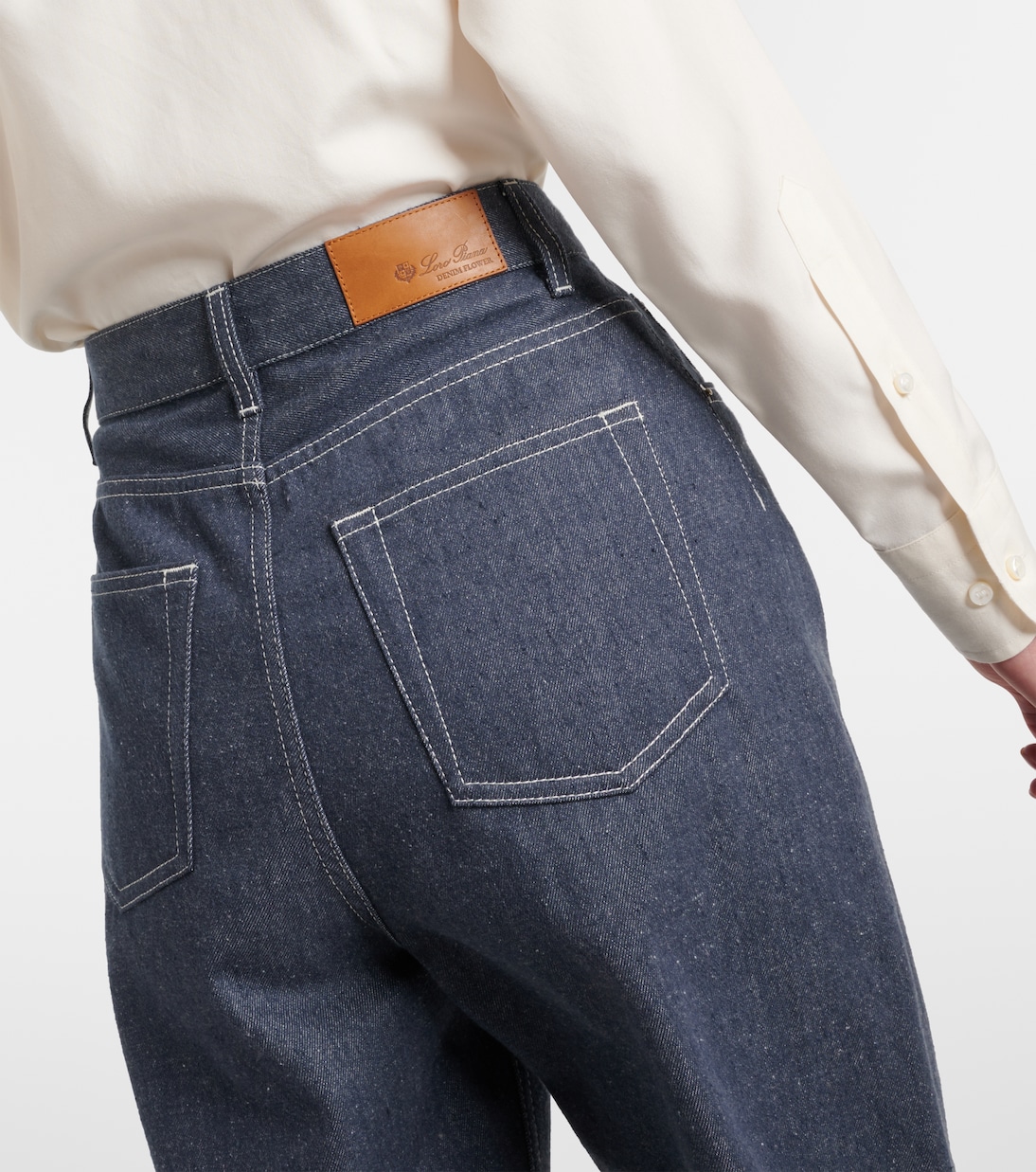 Jean ample Tye à taille haute | Loro Piana