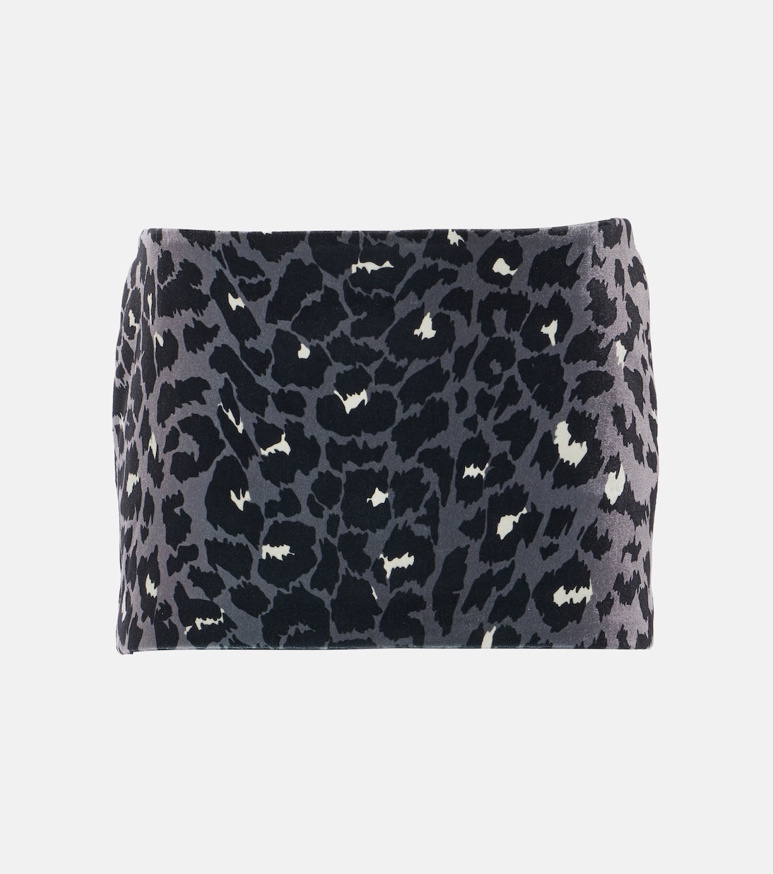 Leopard-print velvet miniskirt | Alex Perry