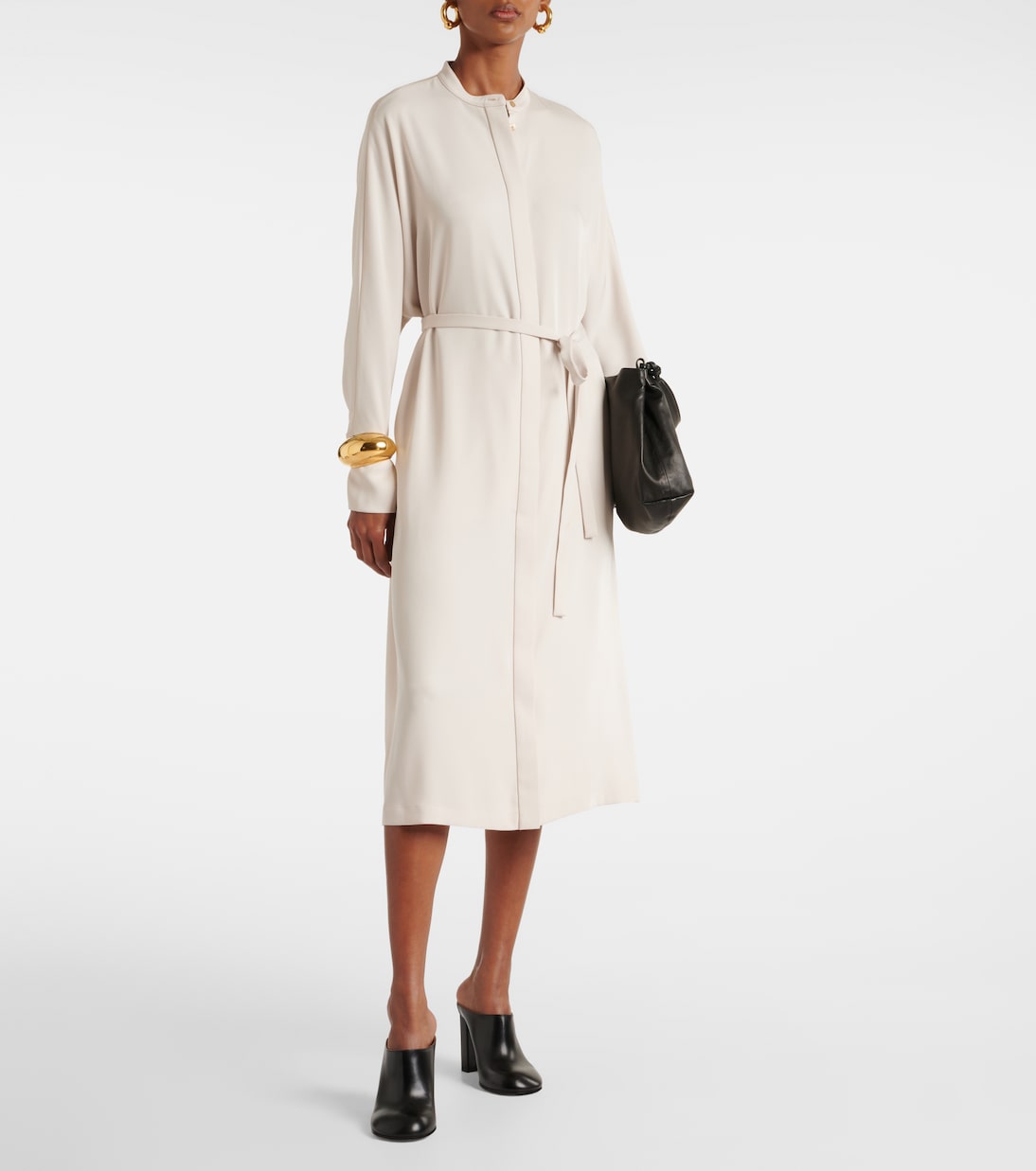 Abito midi Dana in cady con cintura | Joseph