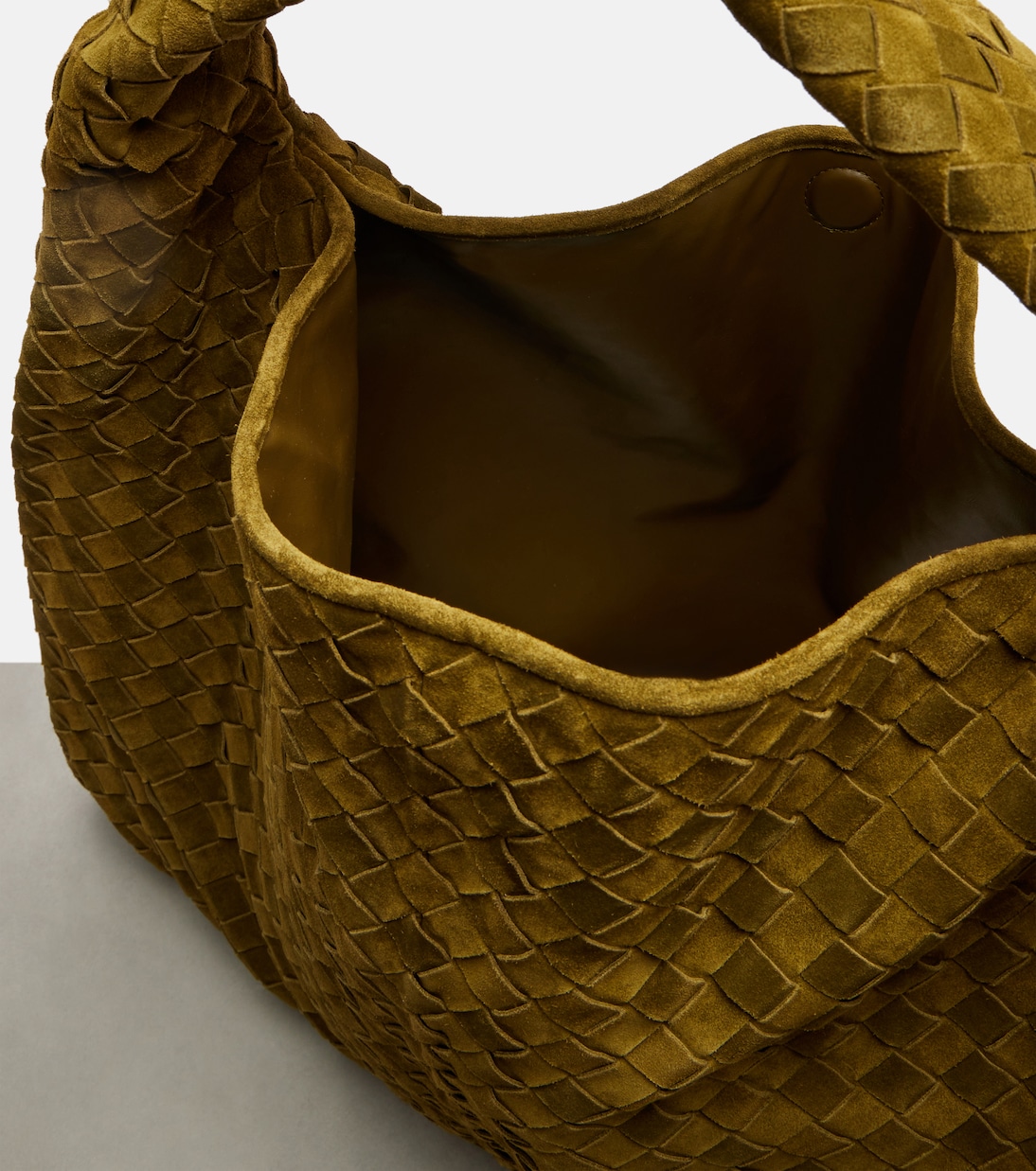 Sac Hop Large en daim Intrecciato  | Bottega Veneta