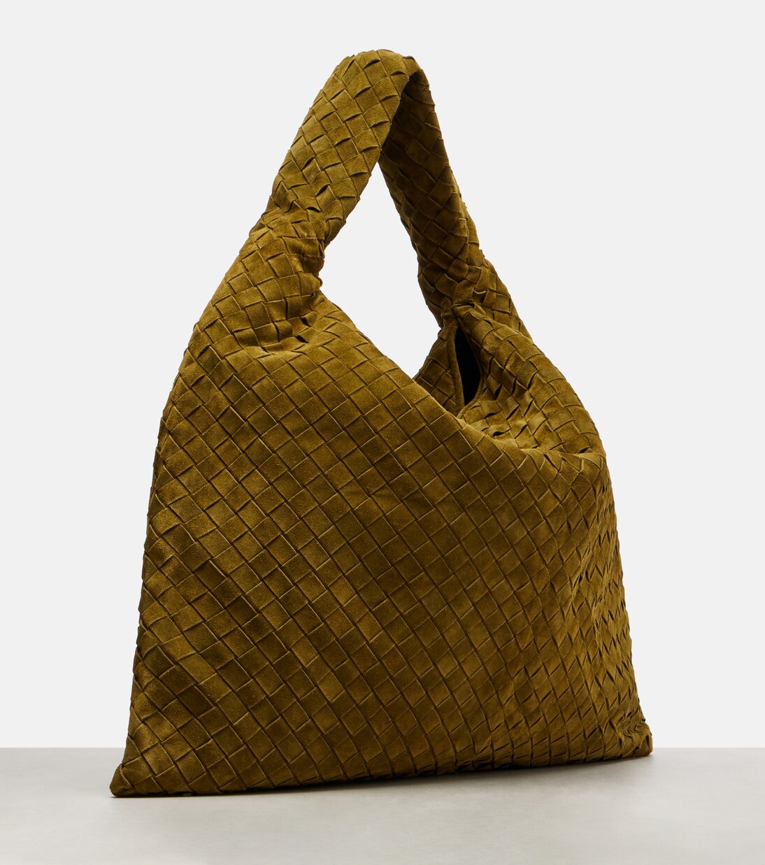 Sac Hop Large en daim Intrecciato  | Bottega Veneta