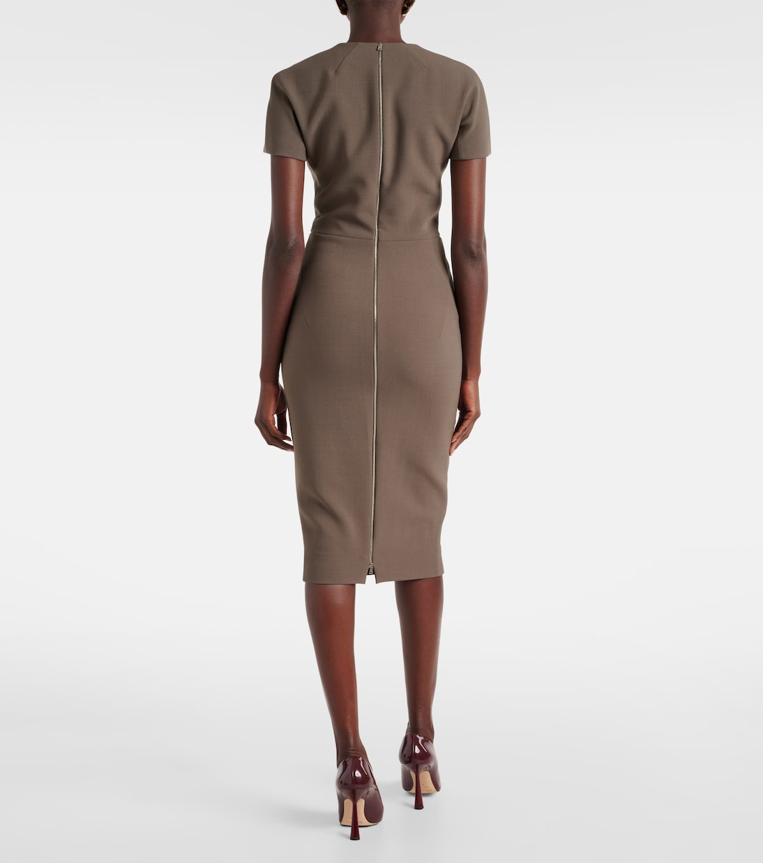 Abito midi in crêpe | Victoria Beckham