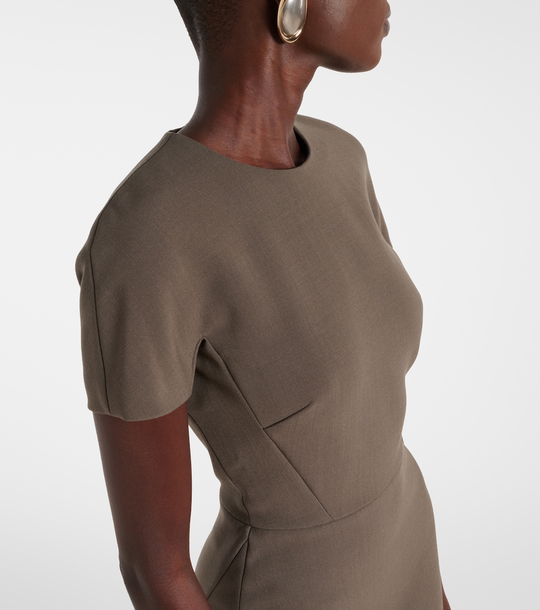 Abito midi in crêpe | Victoria Beckham