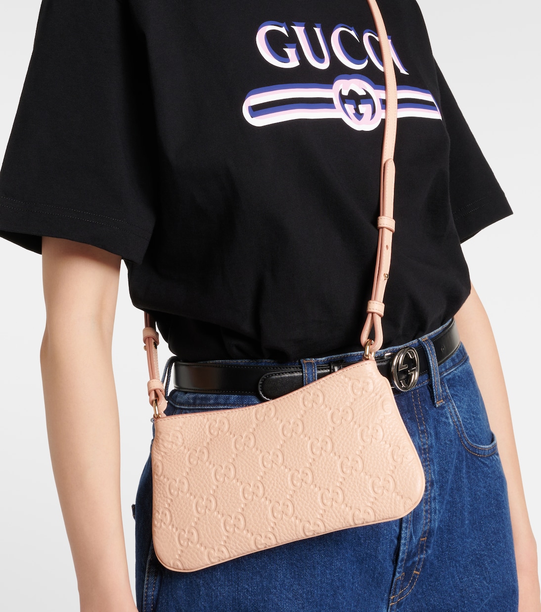 Schultertasche GG Mini aus Leder | Gucci