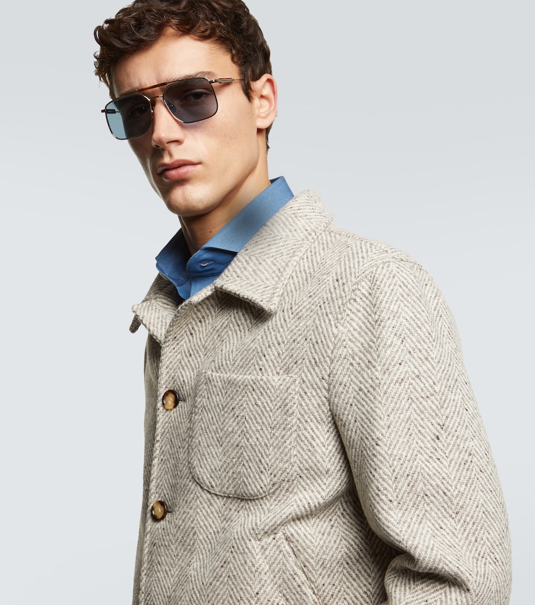 Gafas de sol cuadradas Sartorial Sunset | Brunello Cucinelli