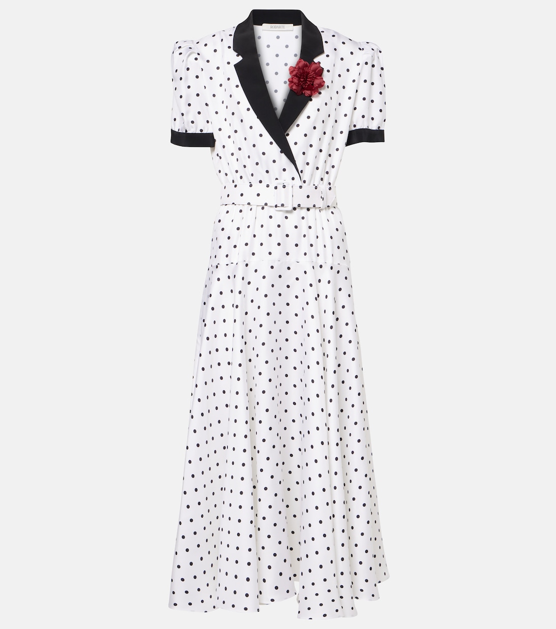 Vestido midi de sarga de seda | Rodarte