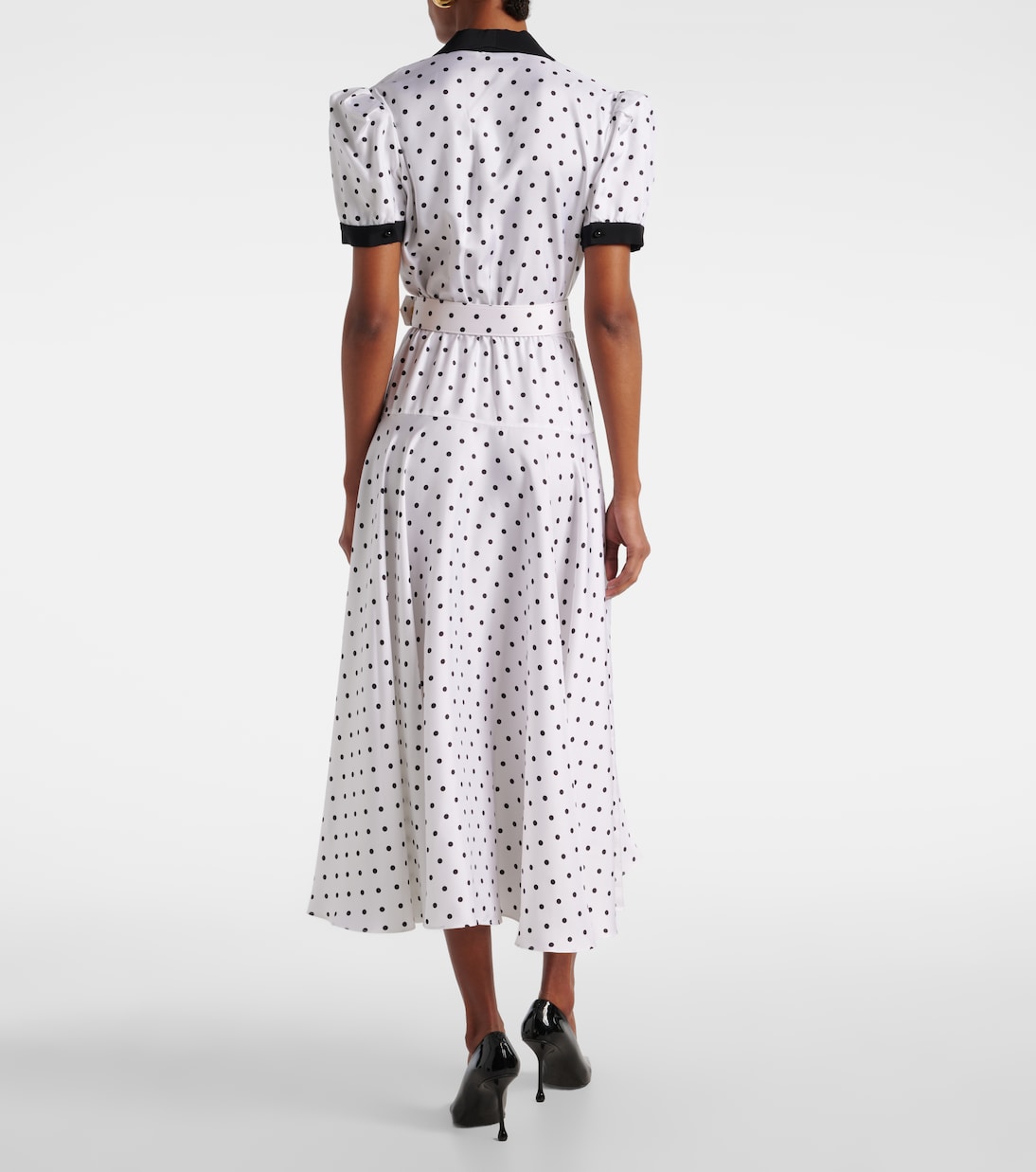 Vestido midi de sarga de seda | Rodarte
