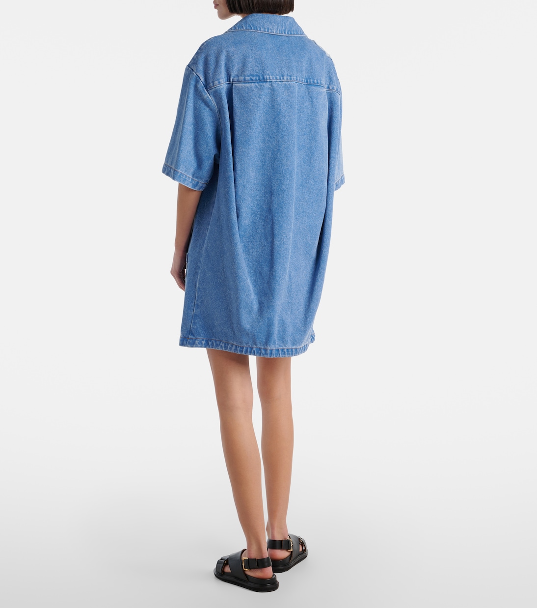 Patch-appliqué denim minidress | Marni