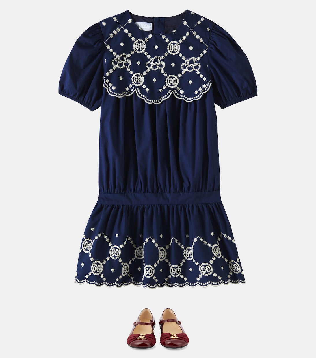 Abito in popeline di misto cotone | Gucci Kids