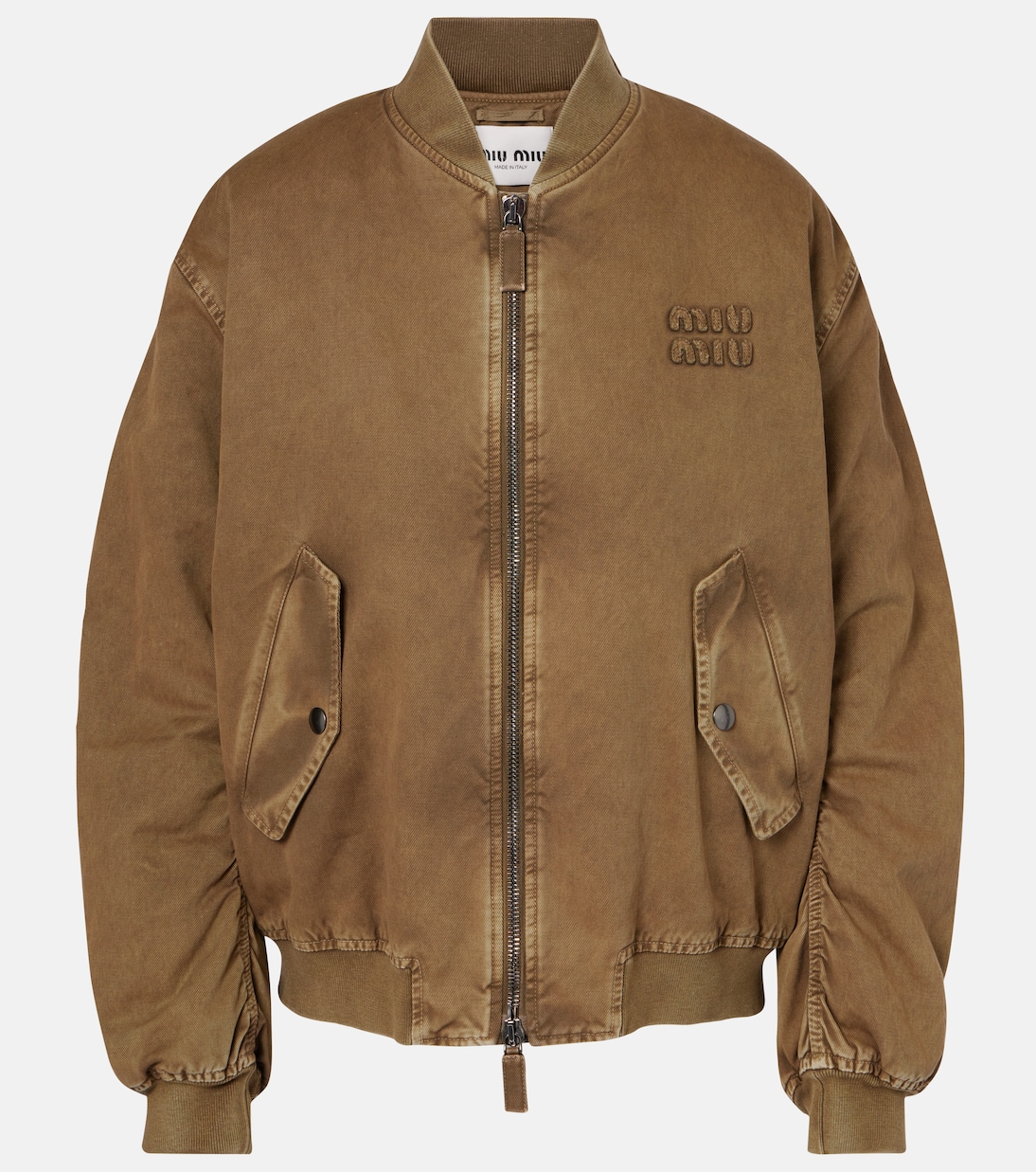 Bomberjacke aus Baumwoll-Gabardine | Miu Miu
