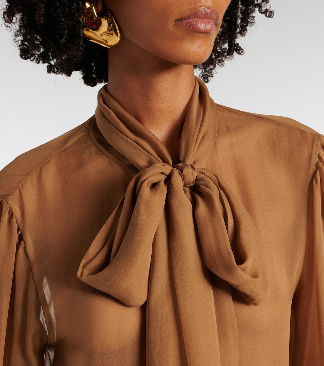 Blusa in chiffon di seta | Saint Laurent