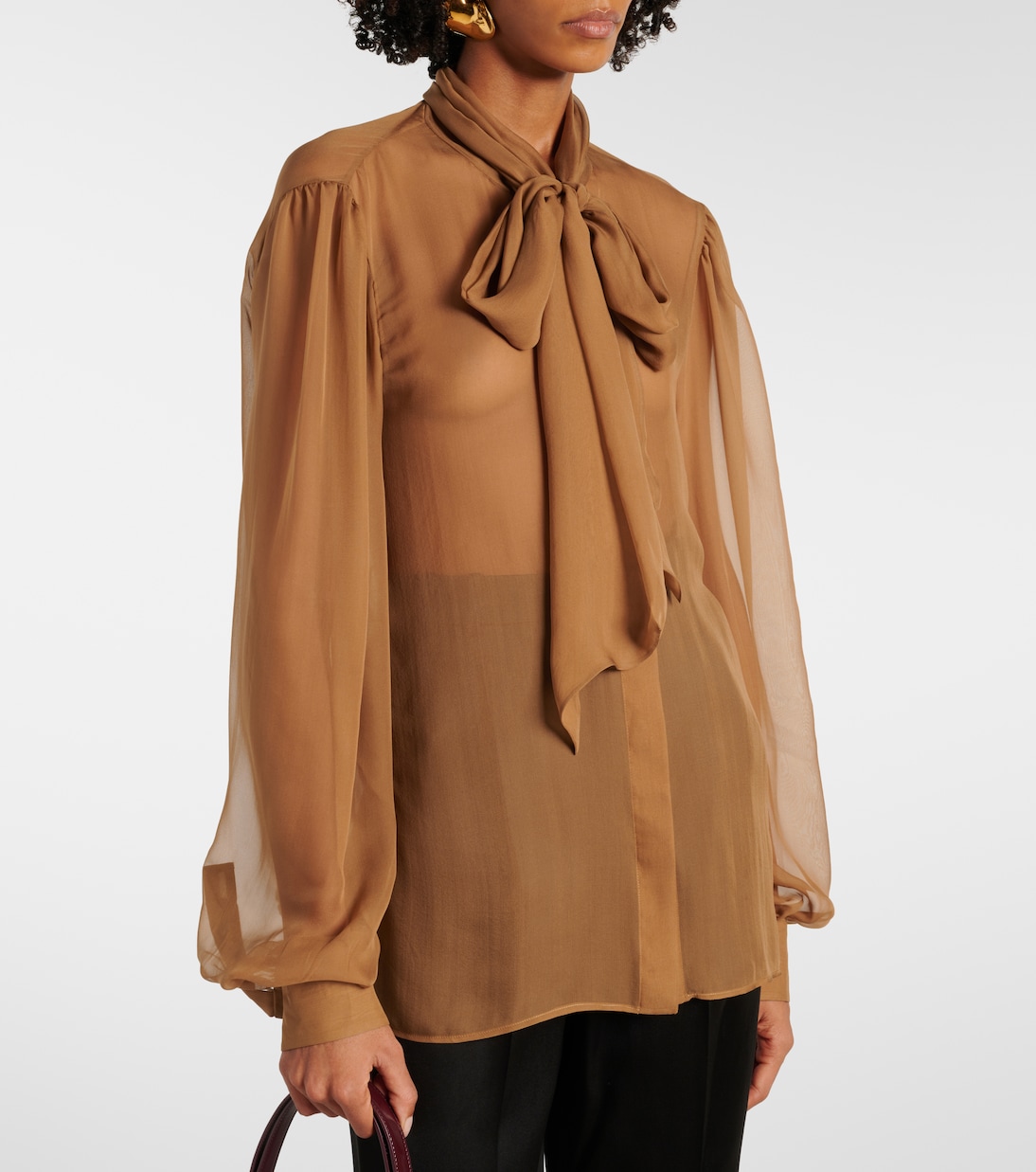 Blusa in chiffon di seta | Saint Laurent