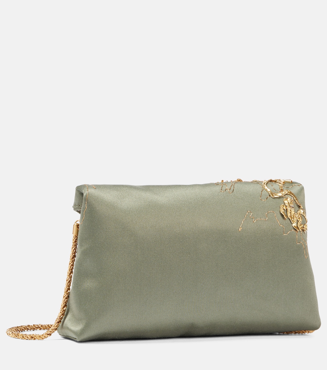 Borsa a spalla in raso con applicazioni | Dries Van Noten