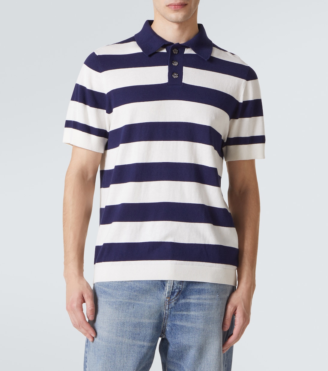 Polo en coton, soie et cachemire | Allude
