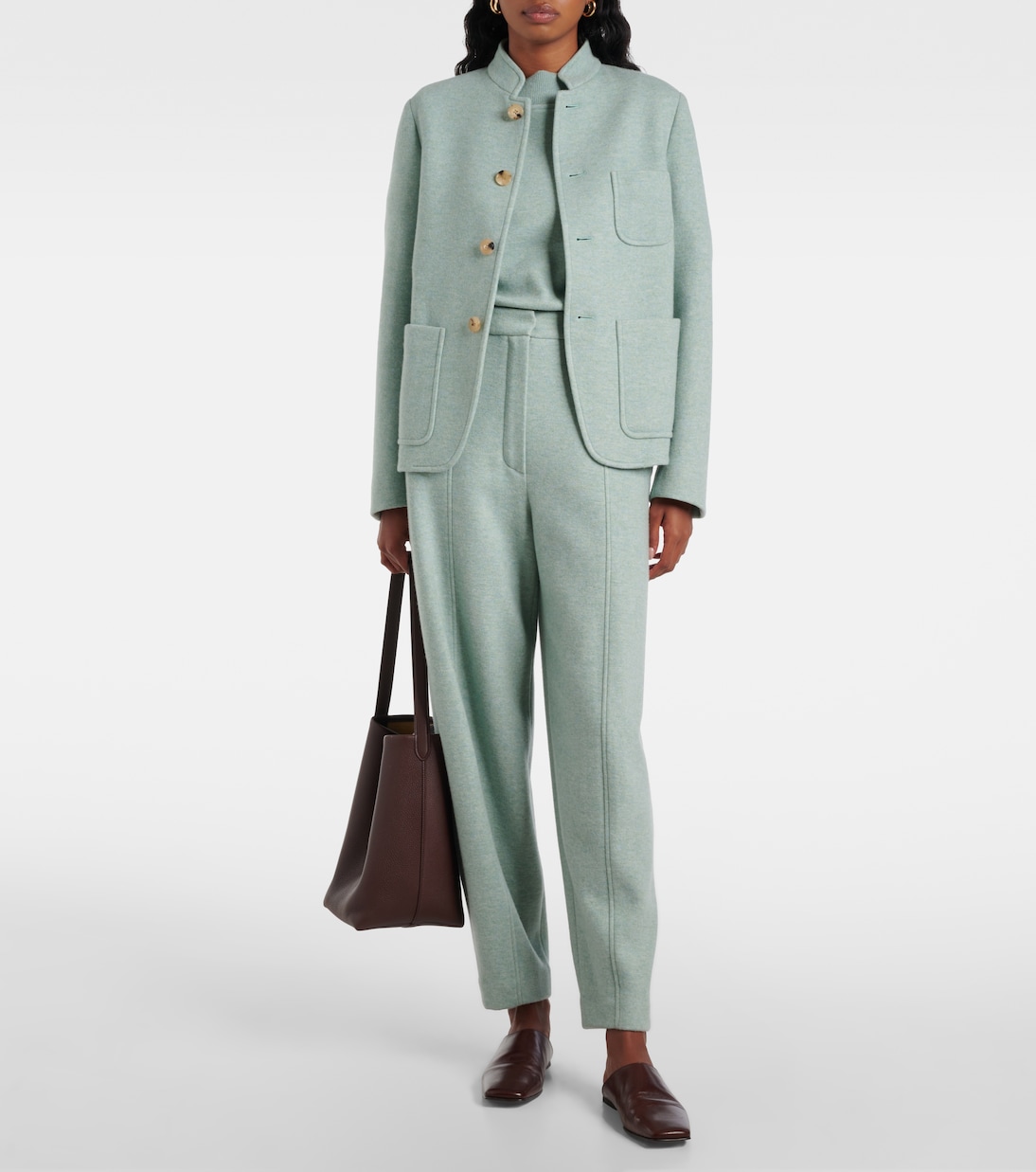 Pantalones tapered de mezcla de cachemir | Loro Piana