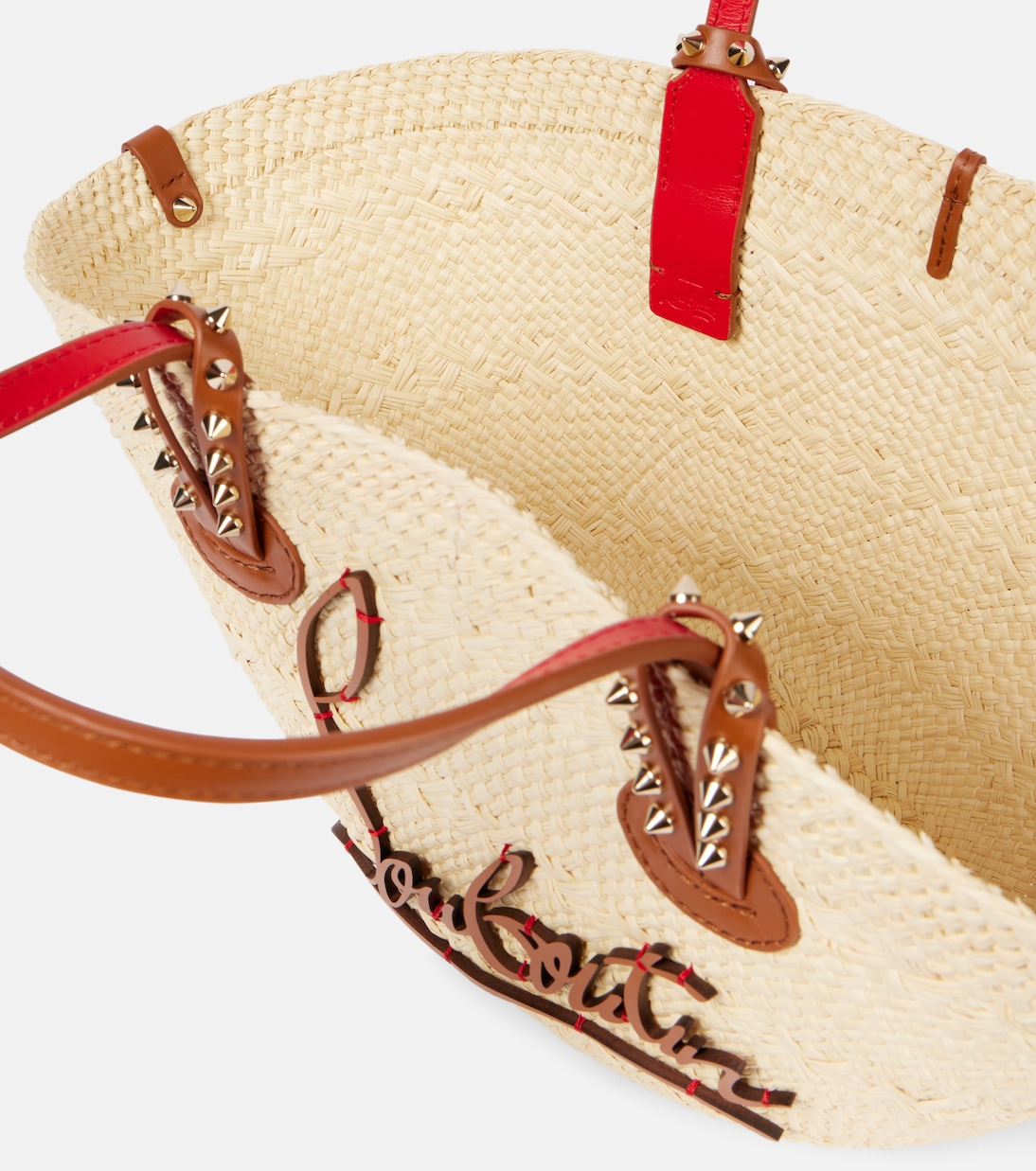 Borsa a secchiello Cabata Mini in rafia | Christian Louboutin