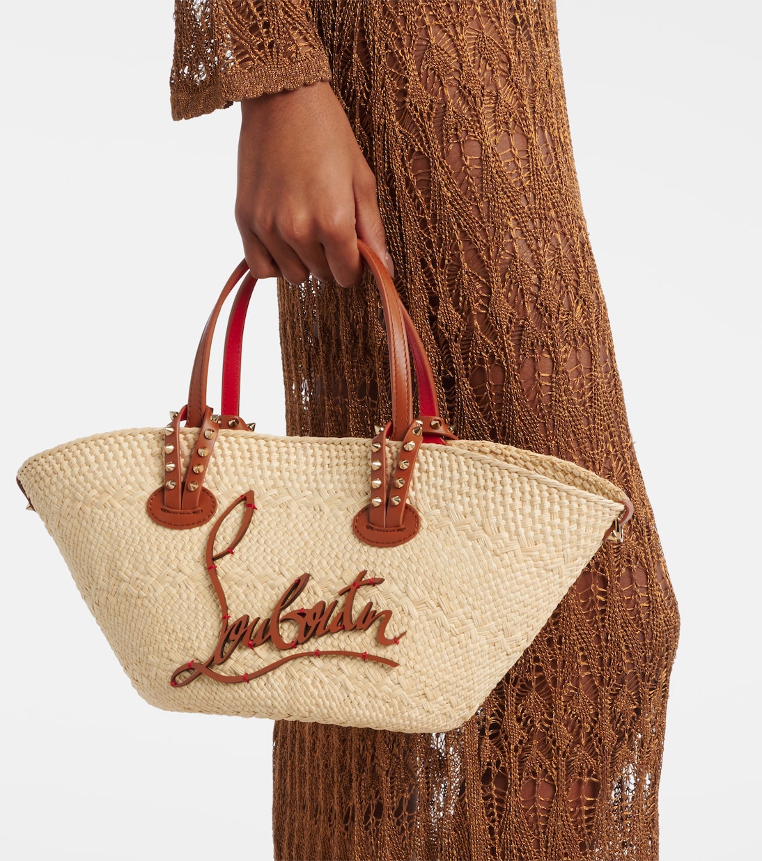 Borsa a secchiello Cabata Mini in rafia | Christian Louboutin