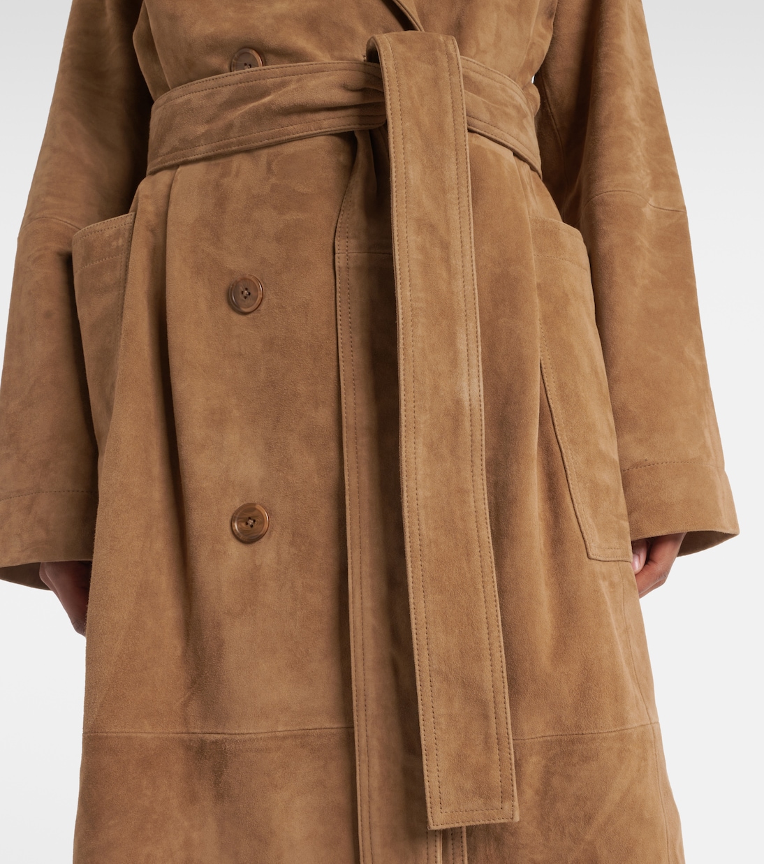 Cappotto a portafoglio in suede | Róhe