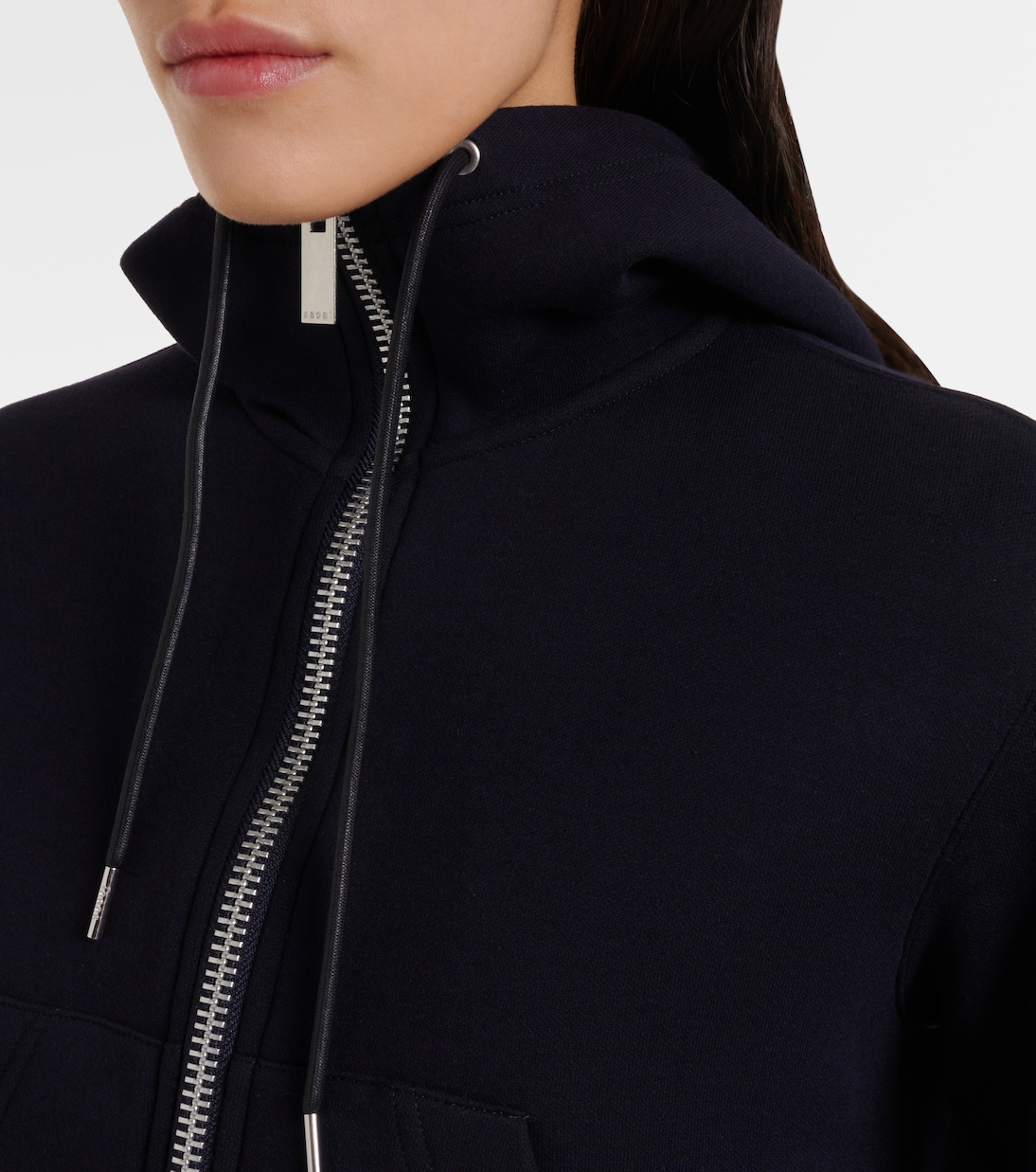 Sudadera con capucha de jersey y sarga | Sacai