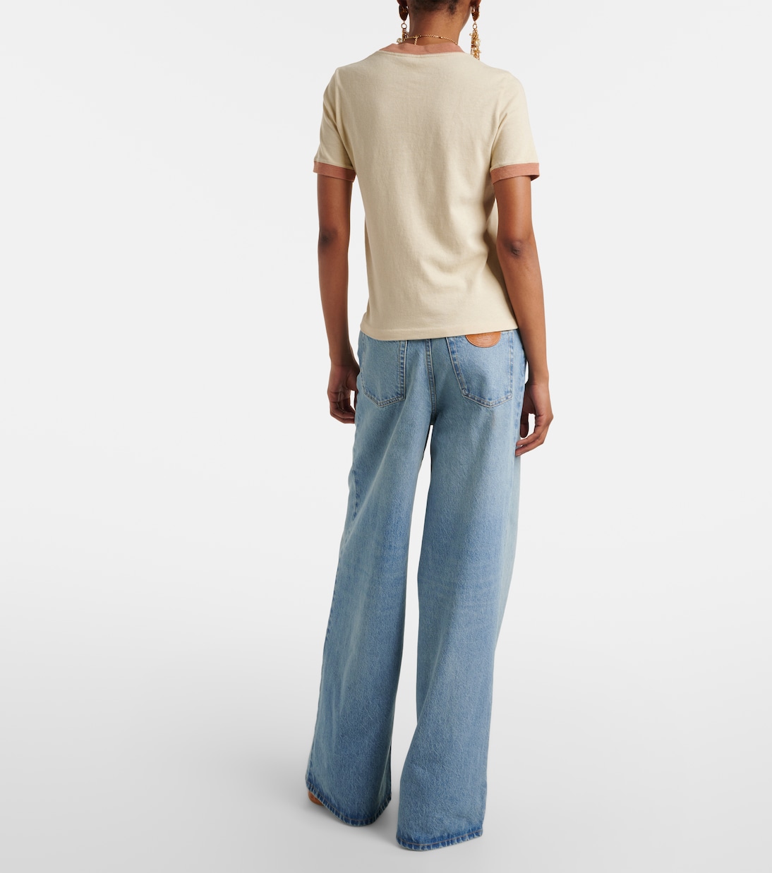 Camiseta de jersey de algodón con logo | Chloé