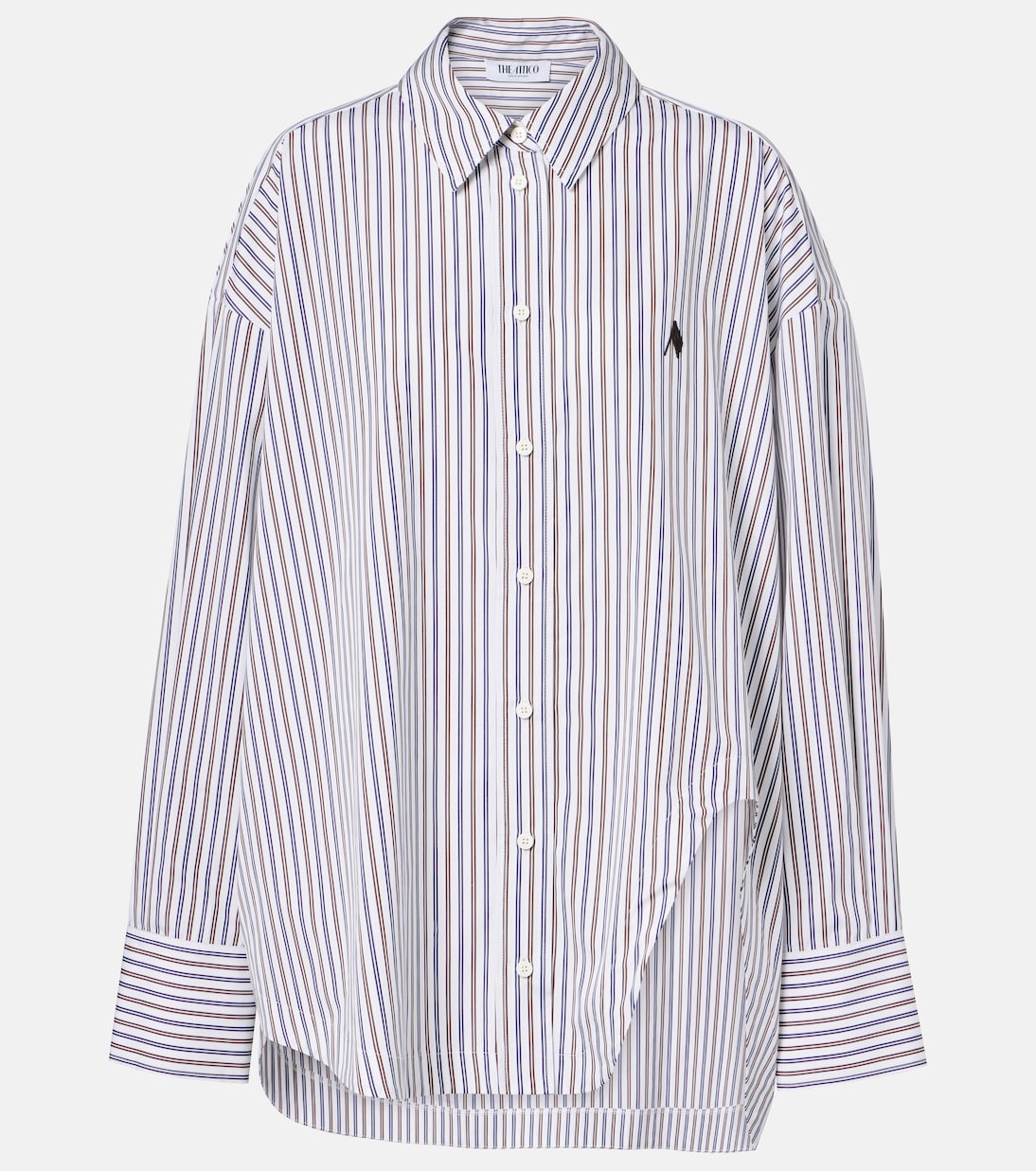 Camisa de popelín de algodón a rayas | The Attico