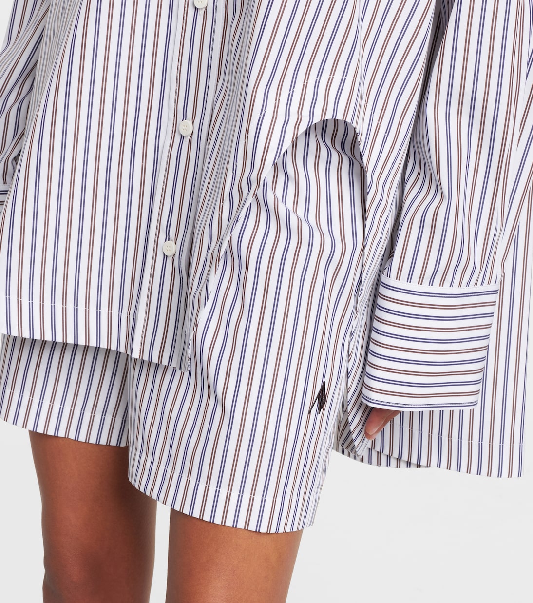 Camisa de popelín de algodón a rayas | The Attico