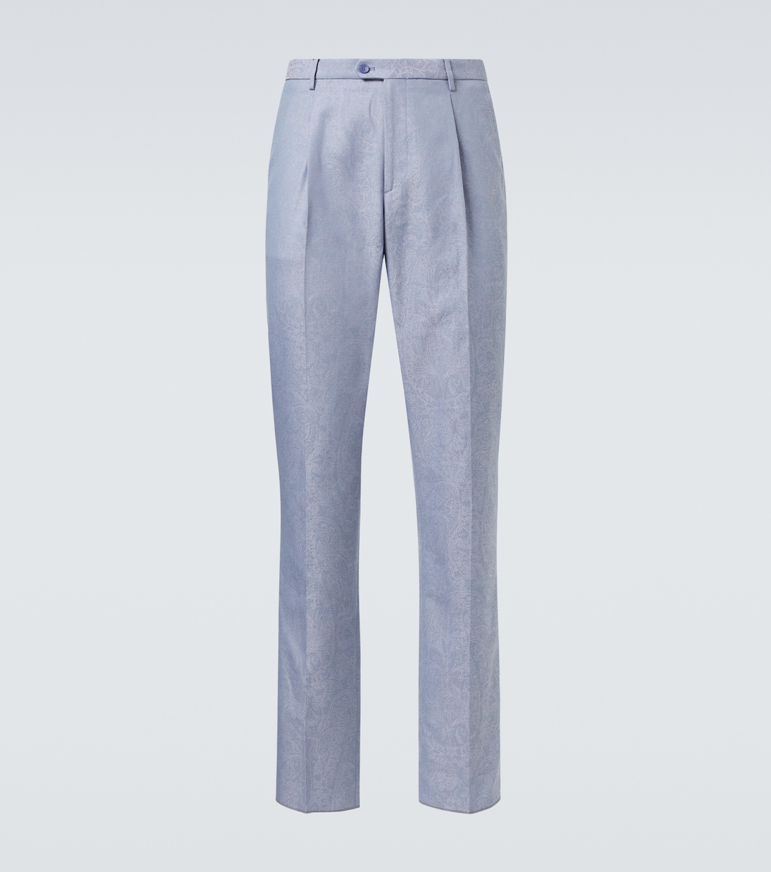 Pantalones rectos de algodón en jacquard con paisley | Etro
