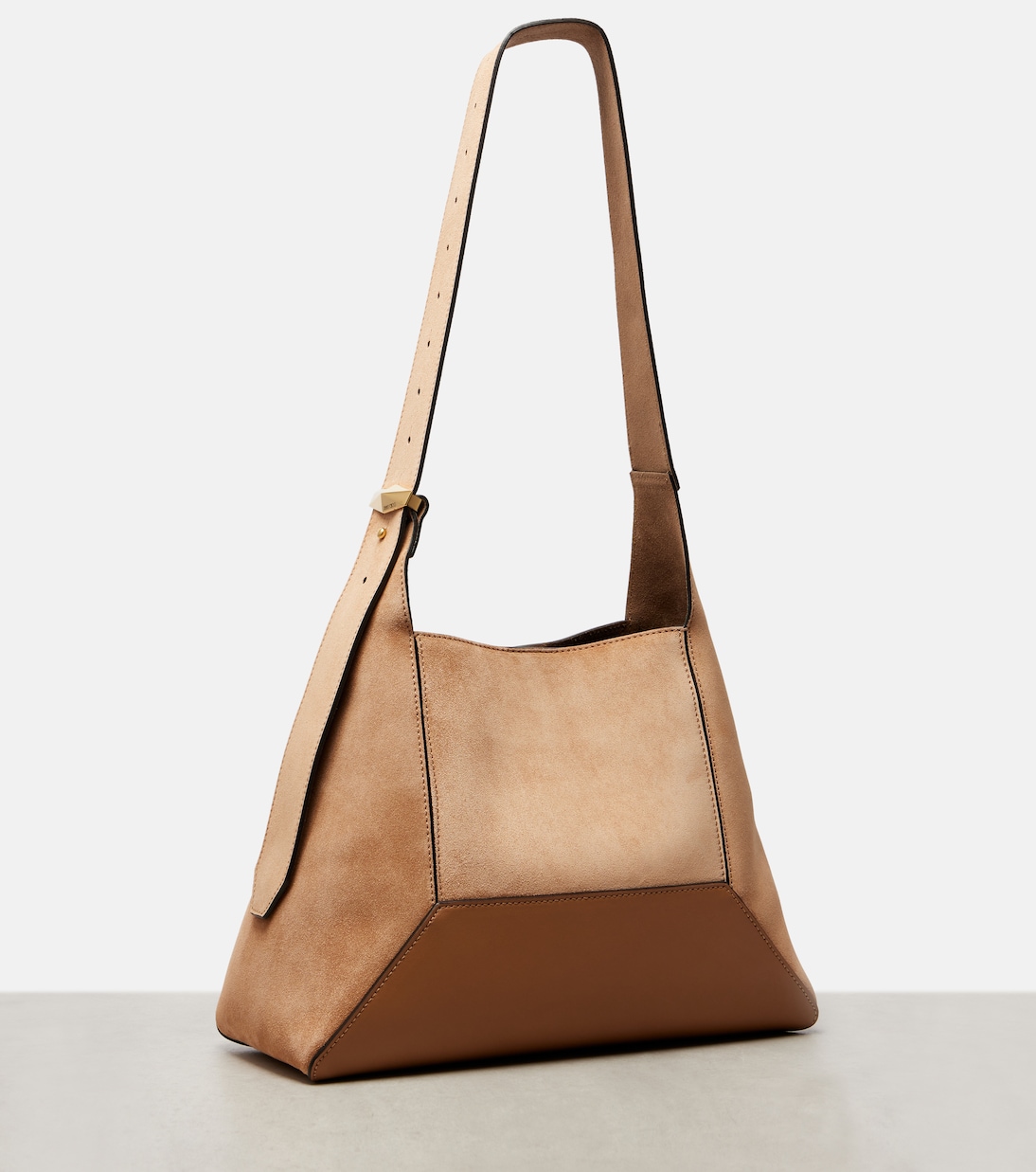 Schultertasche Diamond Medium aus Veloursleder | Jimmy Choo