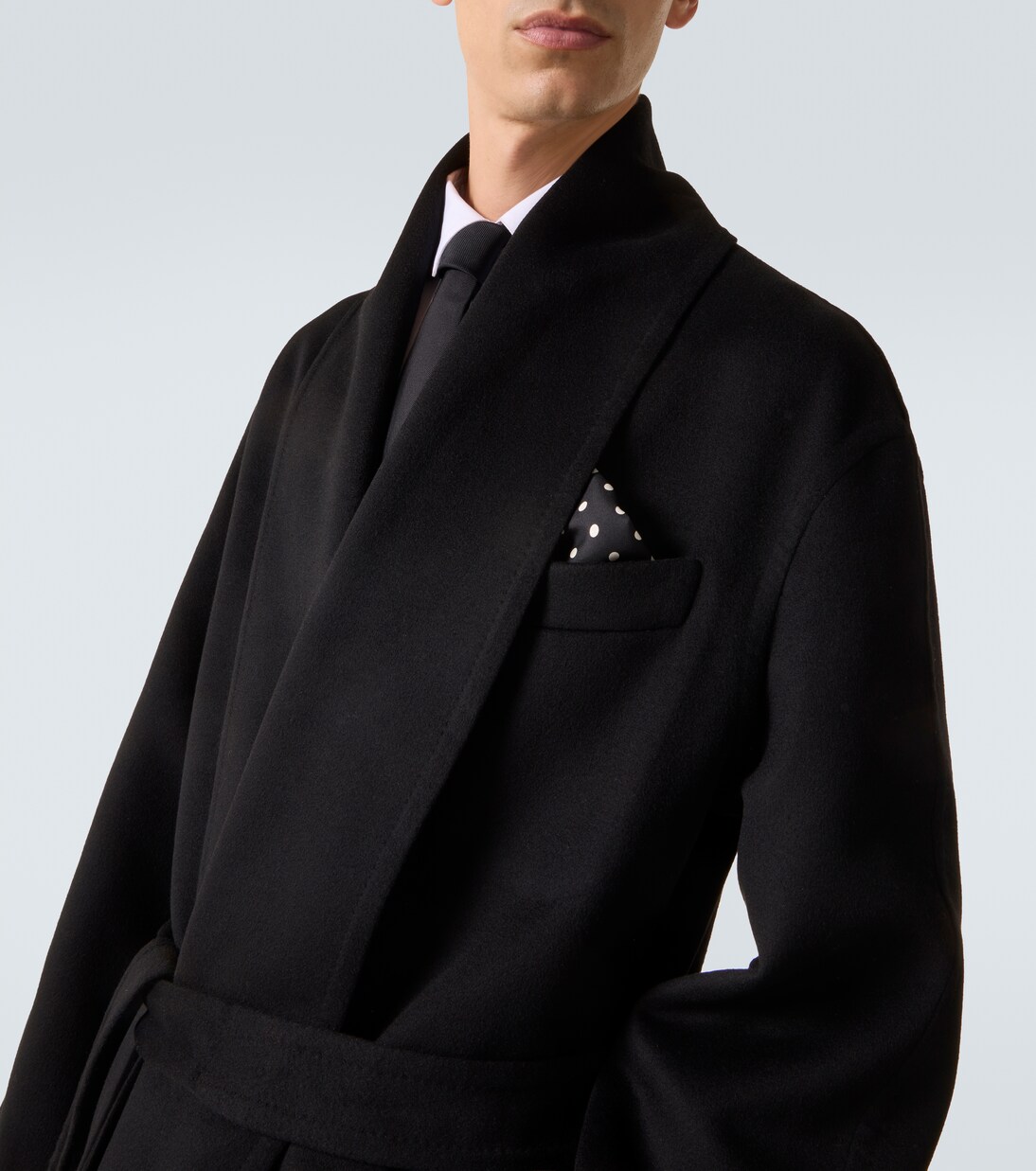 Wool and silk wrap coat | Tom Ford
