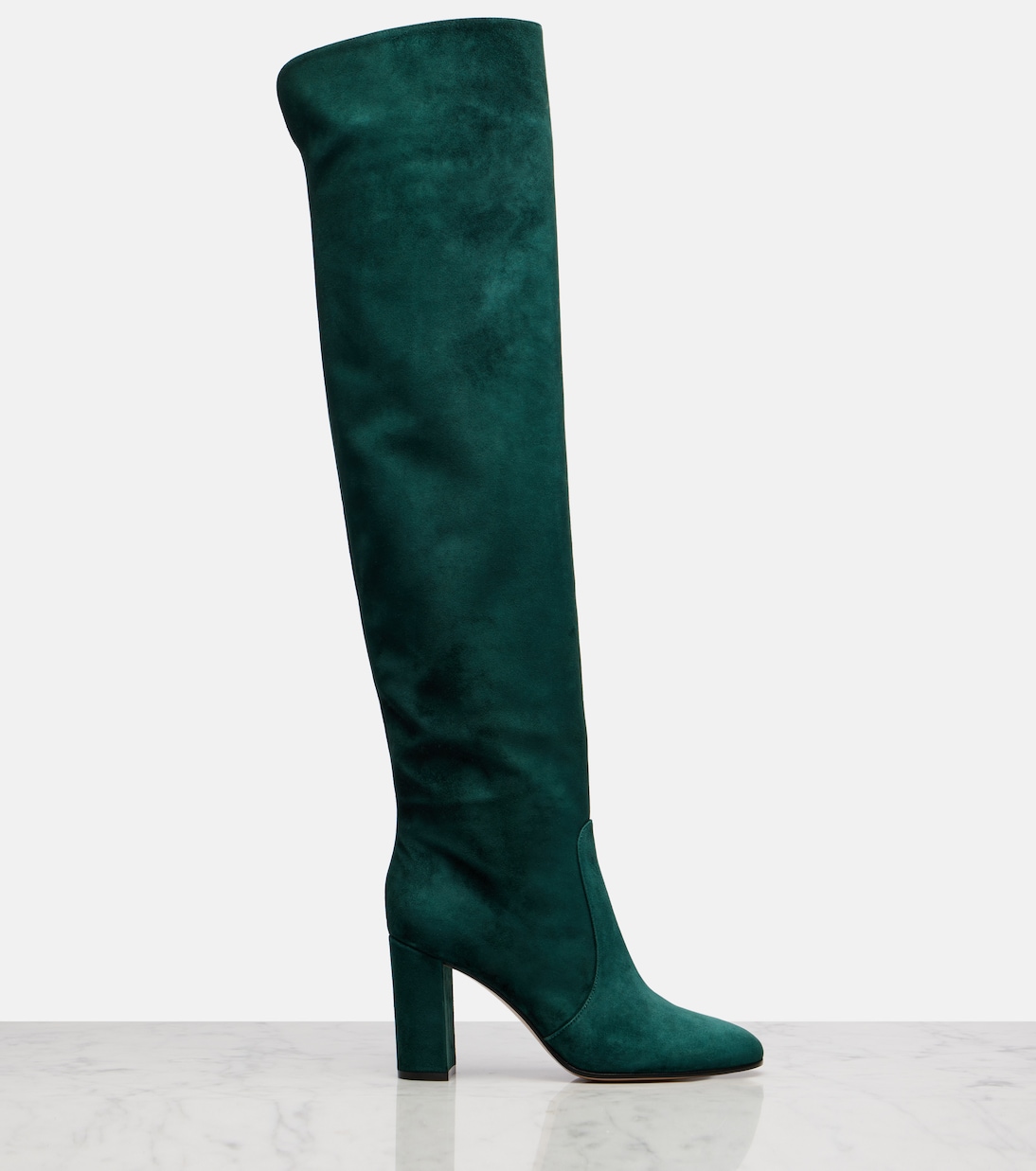 绒面革过膝靴 | Gianvito Rossi