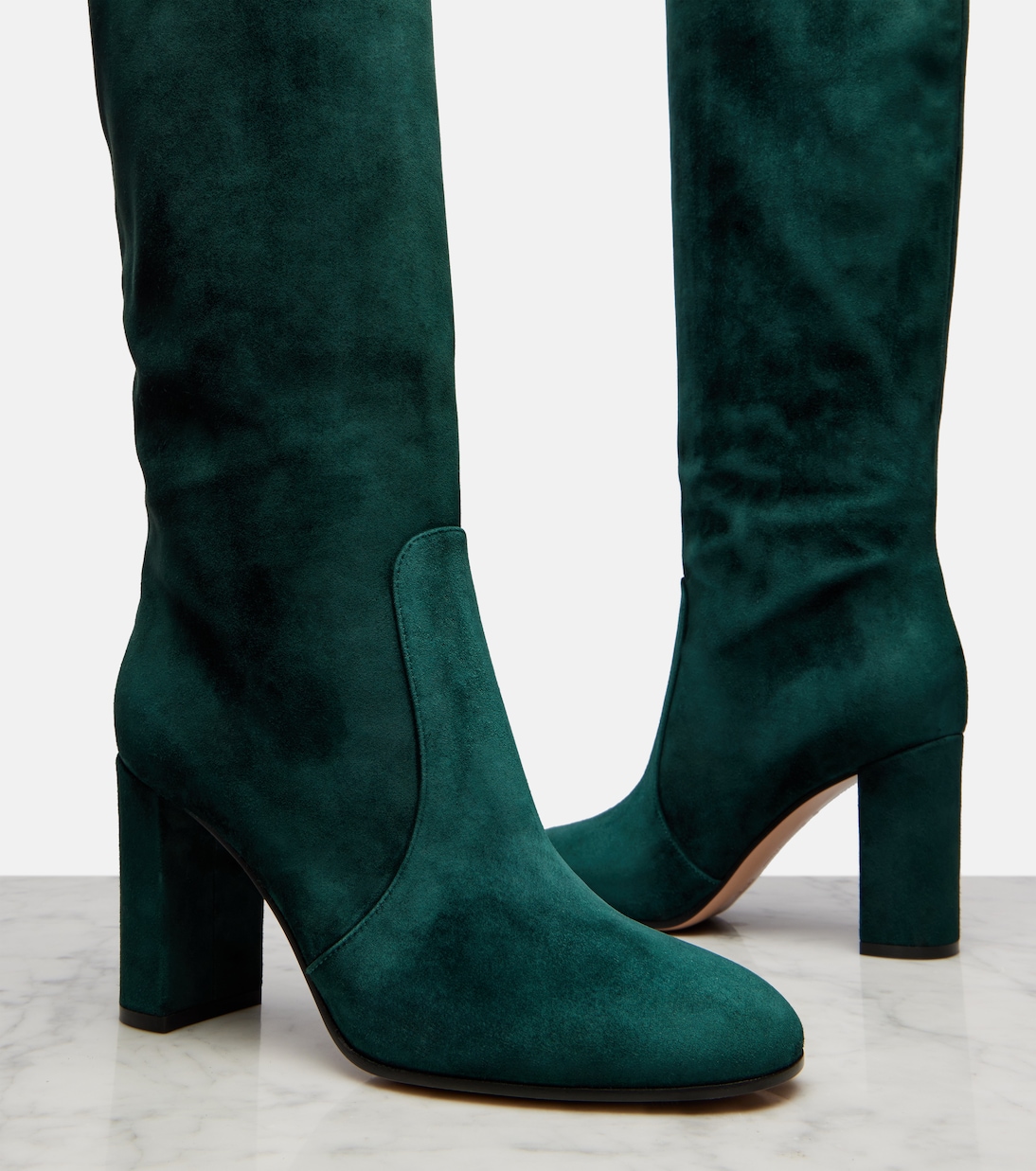 绒面革过膝靴 | Gianvito Rossi