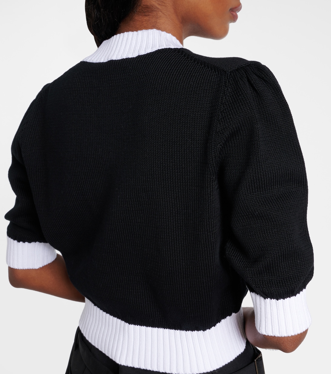 Cropped cotton cardigan | Prada