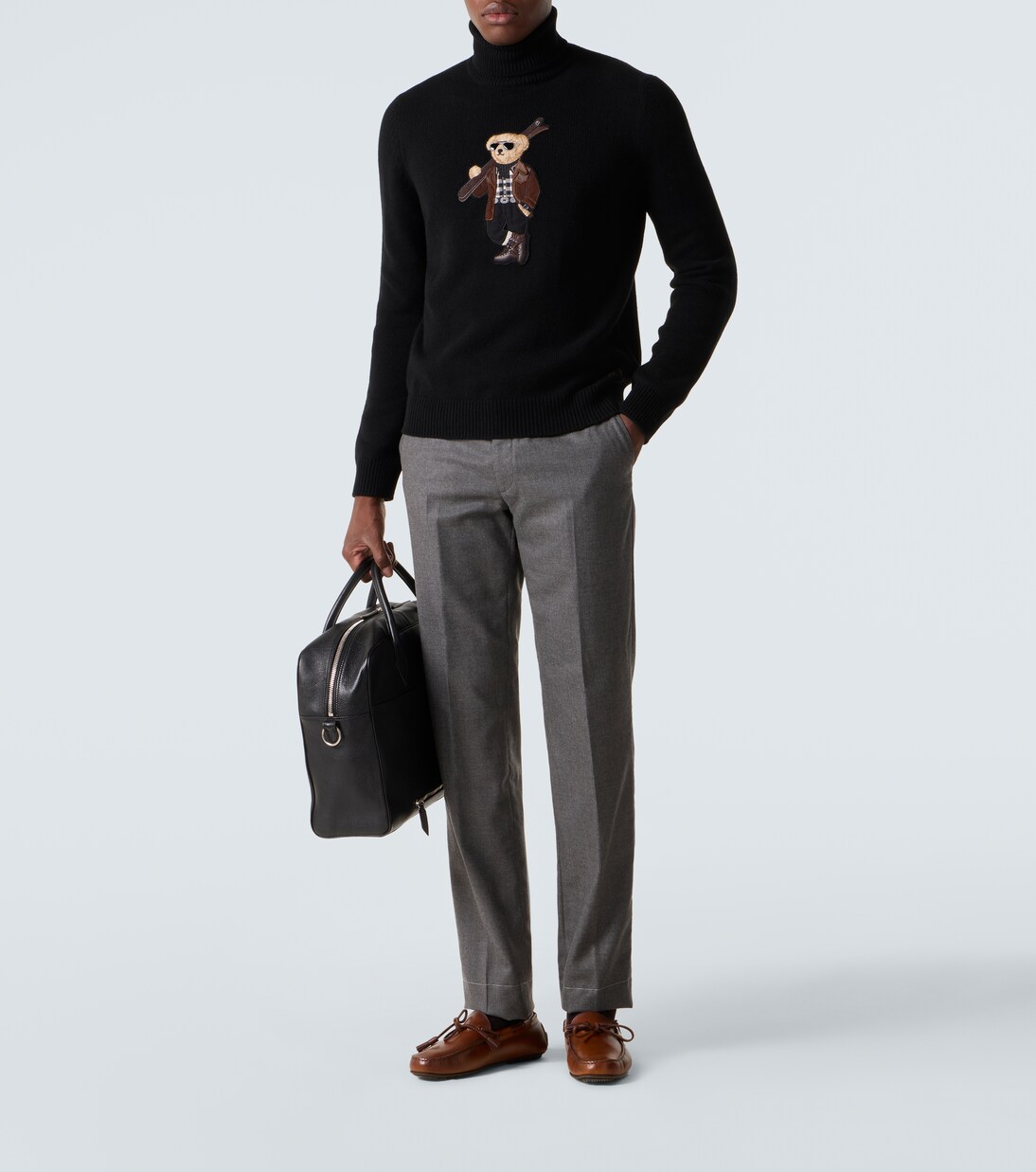 Embroidered cashmere turtleneck sweater | Ralph Lauren Purple Label