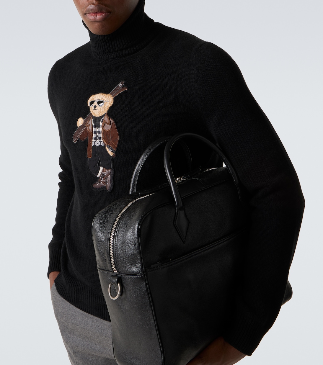 Embroidered cashmere turtleneck sweater | Ralph Lauren Purple Label