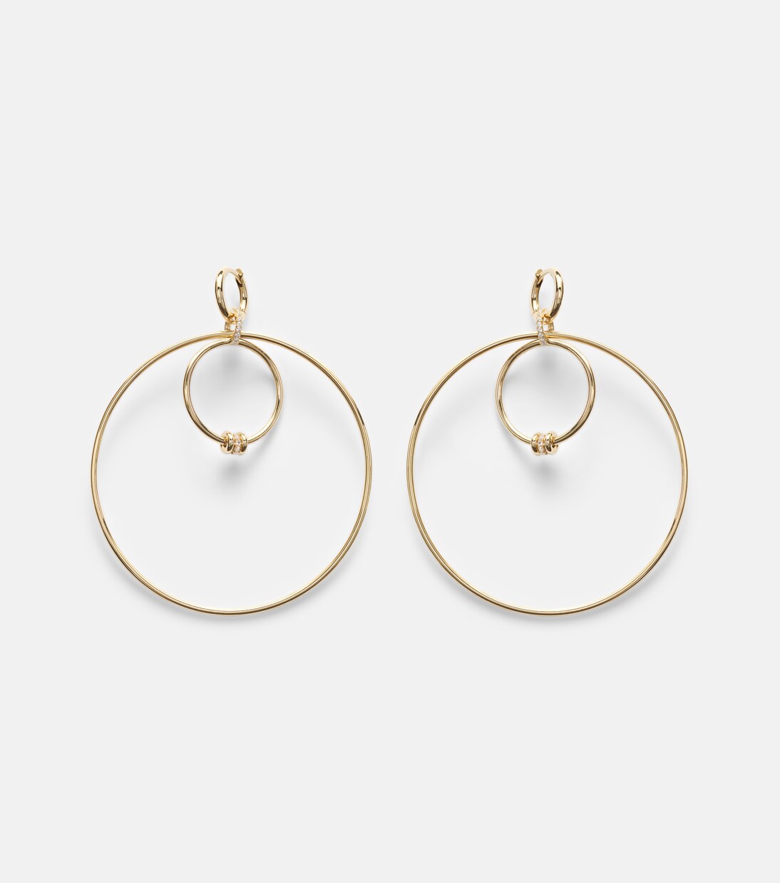 Echo 18kt gold hoop earrings with diamonds | Spinelli Kilcollin