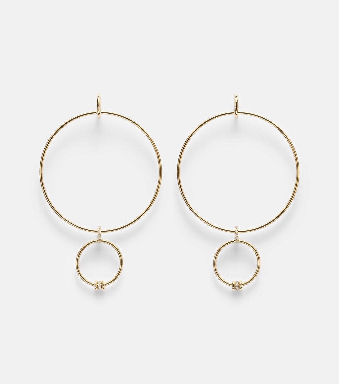 Echo 18kt gold hoop earrings with diamonds | Spinelli Kilcollin