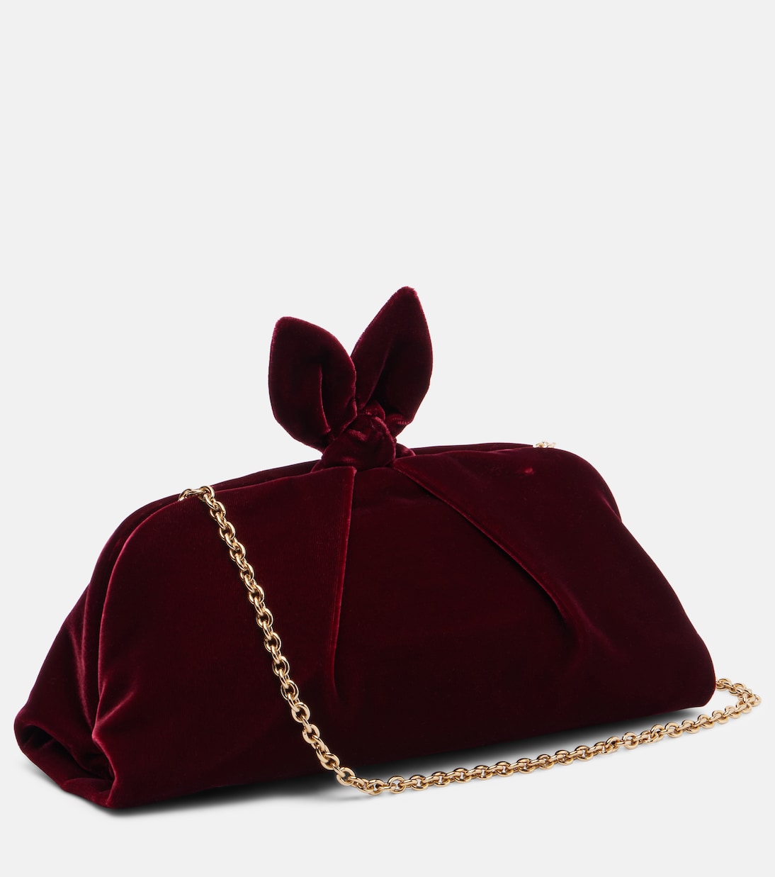 Bow Tie Small velvet clutch | Aquazzura