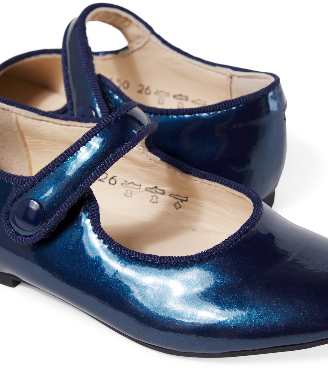 Daisy Baby metallic leather Mary Jane flats | Pom d'Api