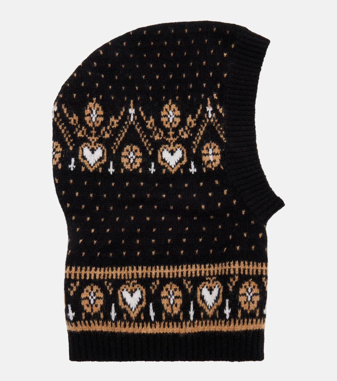 Caspian Fair Isle cashmere hood | Khaite