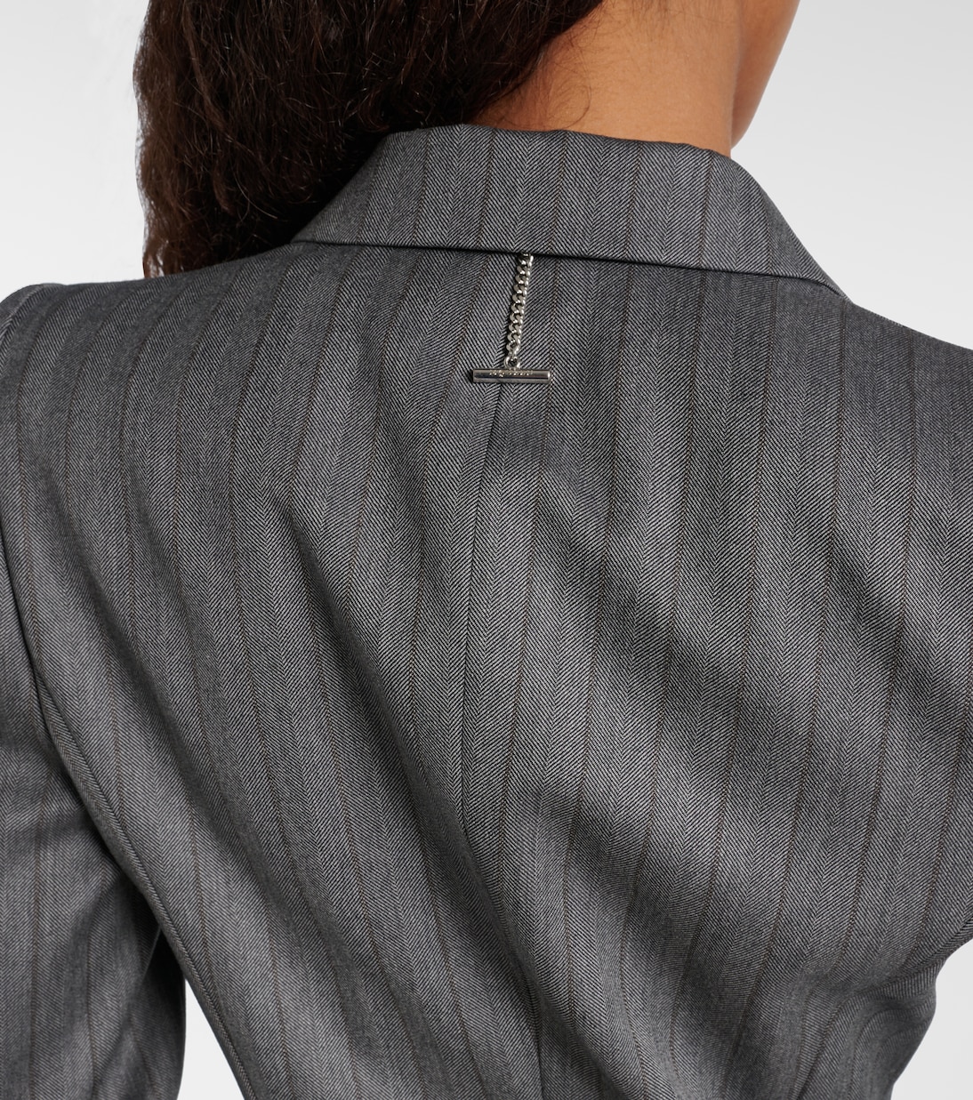 Herringbone pinstripe wool blazer | McQueen