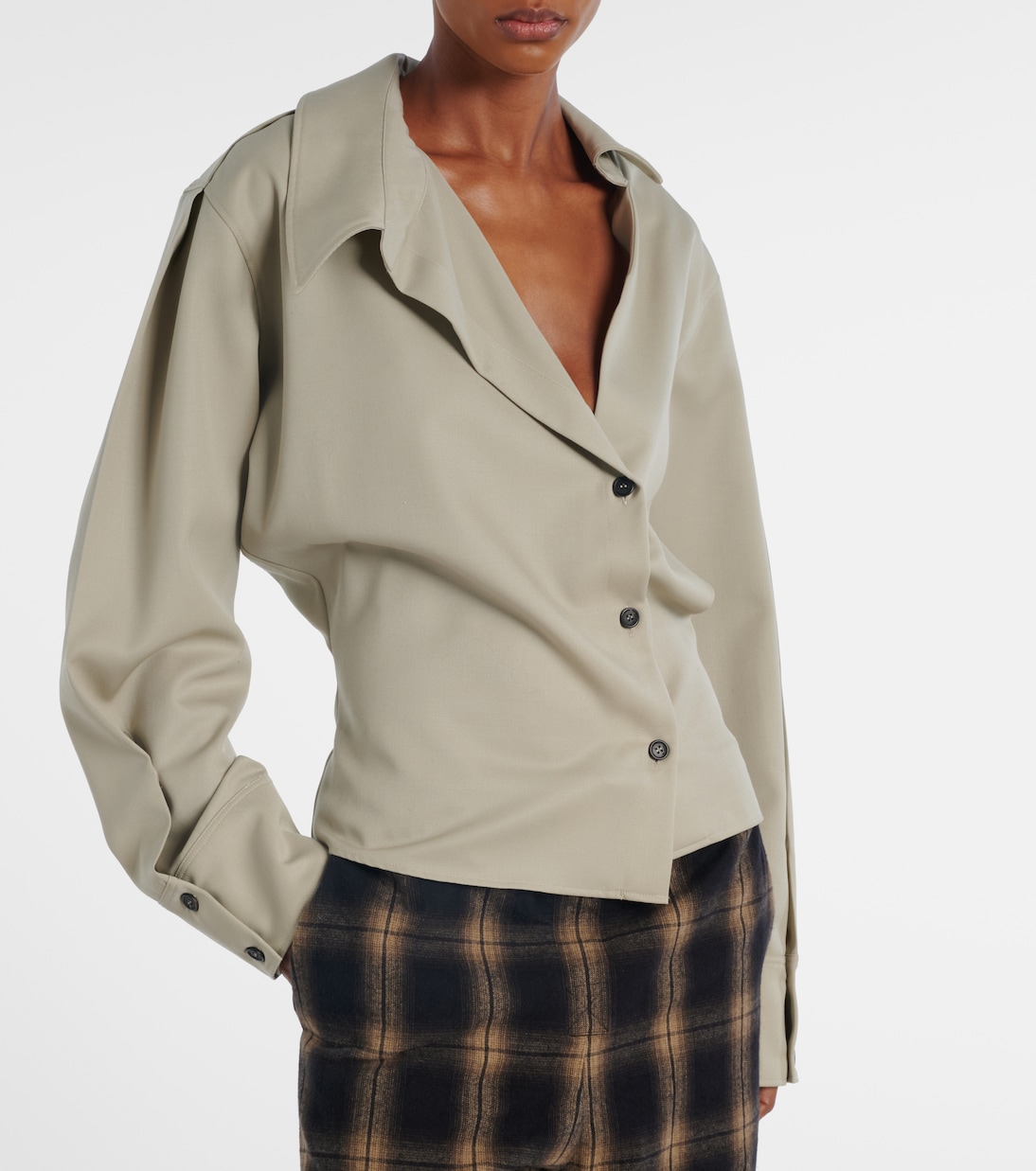 드레이프 울 셔츠 | The Attico