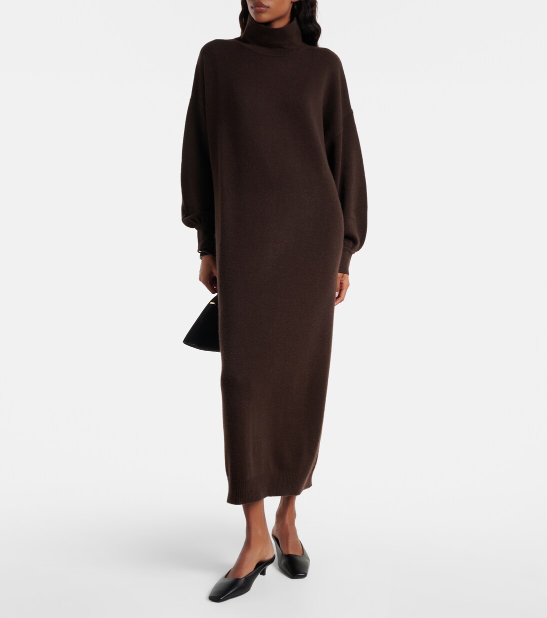 Turtleneck wool and cashmere sweater dress | Jardin des Orangers