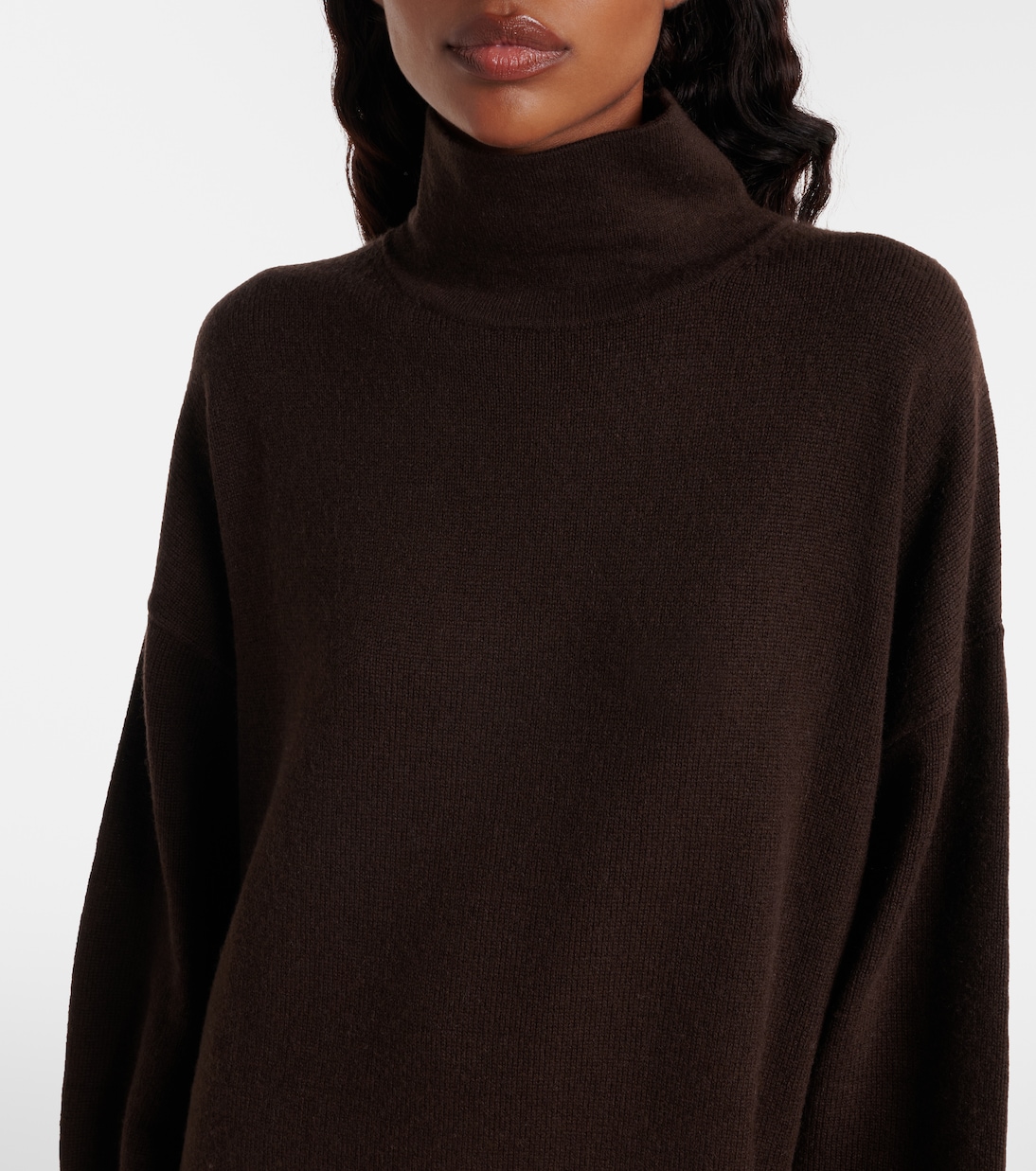 Turtleneck wool and cashmere sweater dress | Jardin des Orangers