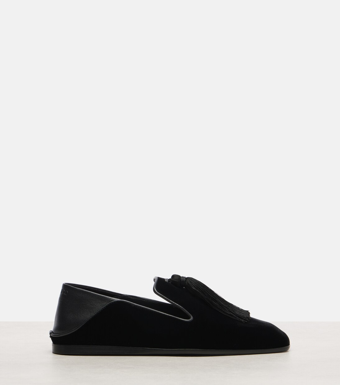 Eliot Slipper leather-trimmed velvet slip-on shoes | Jimmy Choo
