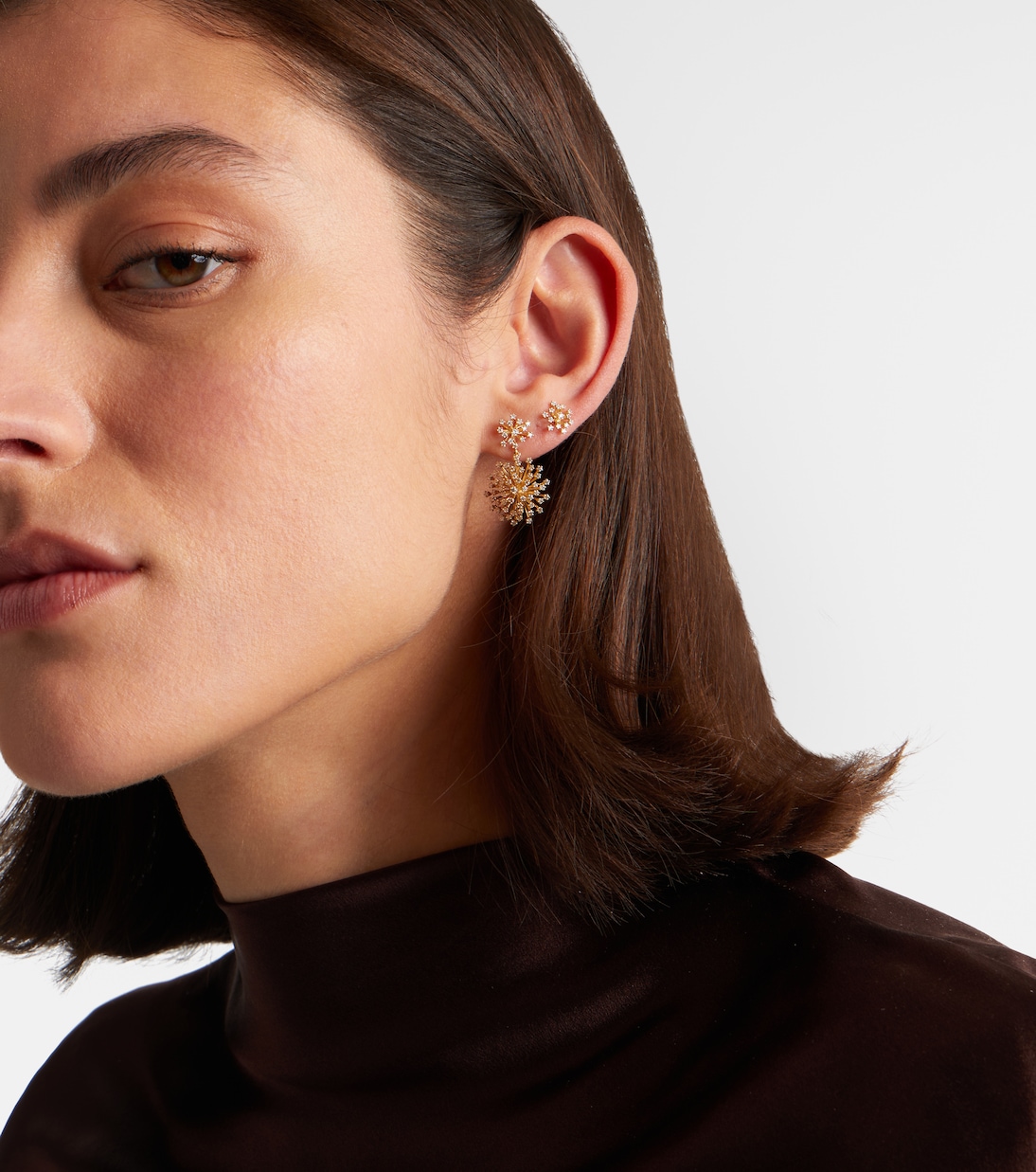 Ohrringe Burst Small aus 14kt Gelbgold mit Diamanten | Sydney Evan