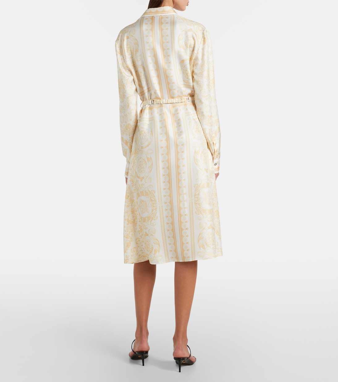 Barocco silk twill shirt dress | Versace