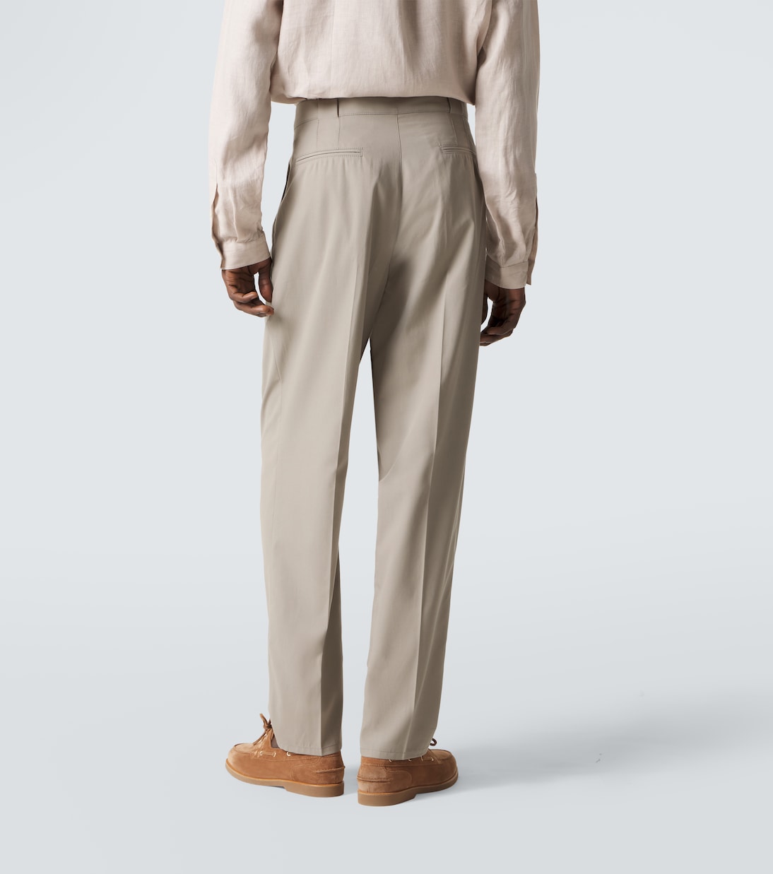 Pleated cotton tapered pants | Brunello Cucinelli