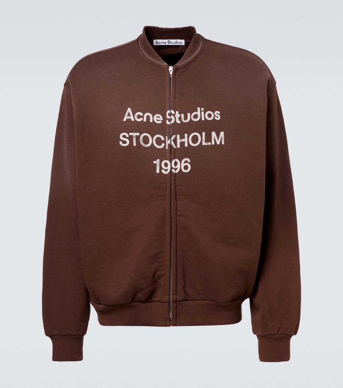 Logo printed cotton-blend sweatshirt | Acne Studios
