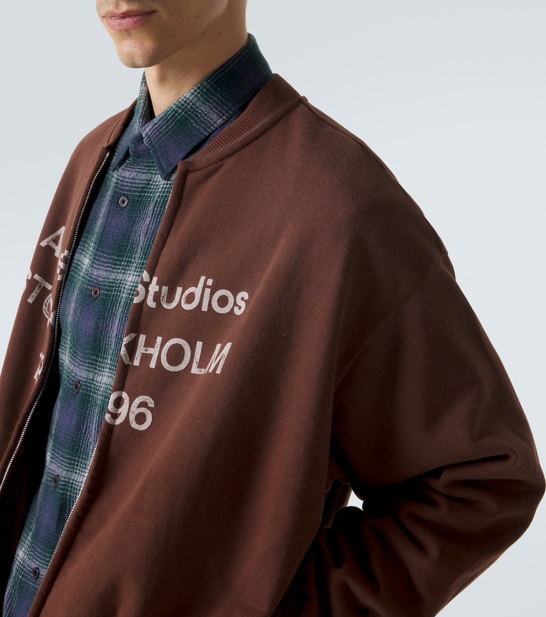 Logo printed cotton-blend sweatshirt | Acne Studios