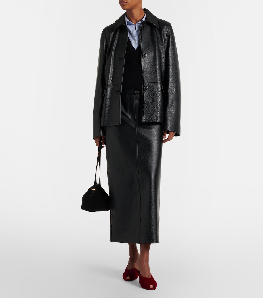 Mules con cuña de terciopelo | Toteme